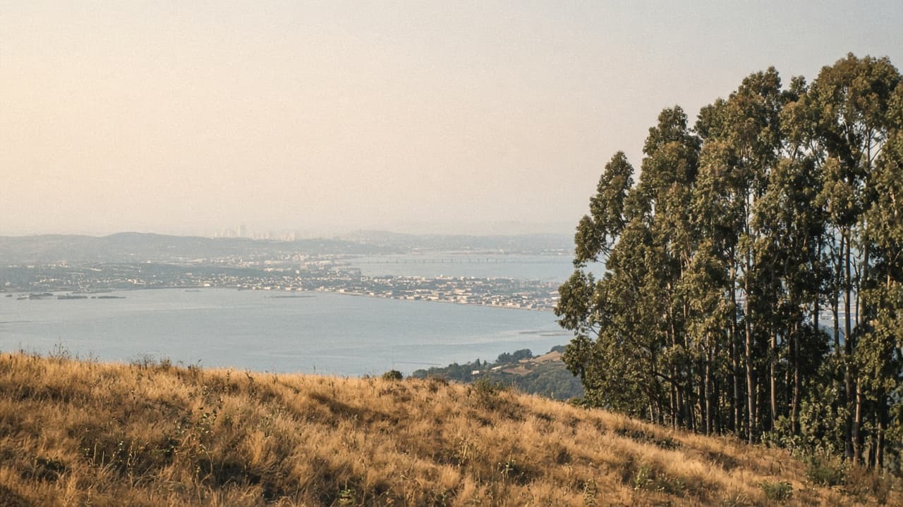 Berkeley Hills looking west toward the East Bay and San Francisco Bay